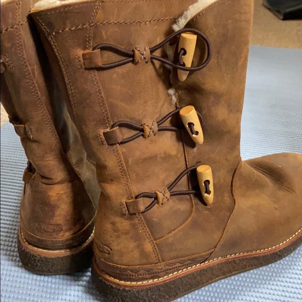 UGG Kaya Chocolate Leather Boot